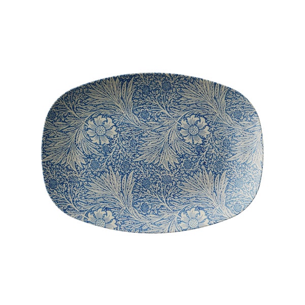 Blue floral platter