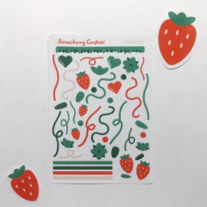 Feuille d’autocollants Polco à la fraise | Déco à chargement par le haut et journalisation par balles