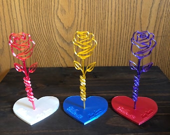 Aanpasbare roos en hart • Cadeau • Decor