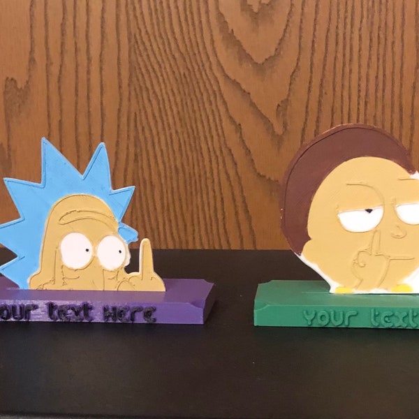 Rick and Morty display pieces