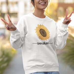 Sunflower Sweatshirt, Sunshine Sunflower Sweatshirt, Sunflower BOHO Sweatshirt, Summer Sweatshirt, Sunflower Gift, Flower Sweatshirt