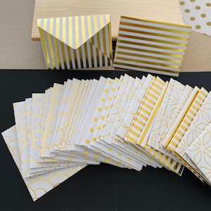 Mini enveloppes faites main | Motifs symétriques| Brillant | Haute qualité