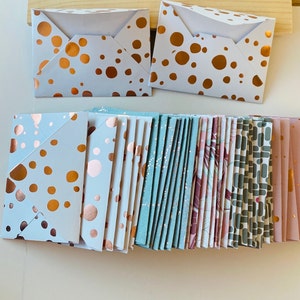 Ensemble de mini enveloppes assorties l Haute qualité | Fournitures cadeaux | Fait main
