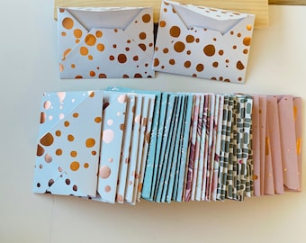 Handmade Mini Assorted Envelopes: Gift Card Supplies (10.5cm x 8cm)