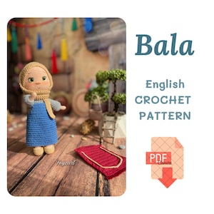 Hijab Doll Crochet pattern BALA Doll amigurumi PDF English, Ramadan Doll, Doll making