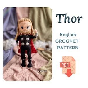 Crochet pattern Thor Doll amigurumi PDF english