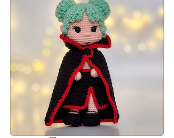 Amigurumi Halloween Vampire Dolls Crochet Pattern – Spooky Girl – PDF Instant Download
