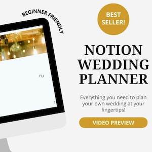 Wedding Planner Notion Template, Wedding Planner Notion, Digital Wedding Planner, Wedding Budget Template, Notion Wedding Timeline