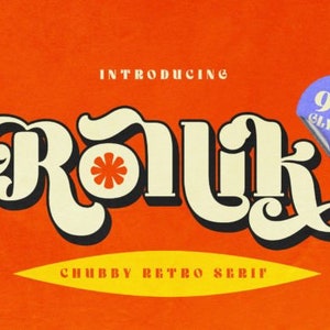 Retro Serif Font, Retro Groovy Font, Cricut Font, Vintage Font, Modern Font, Logo Font