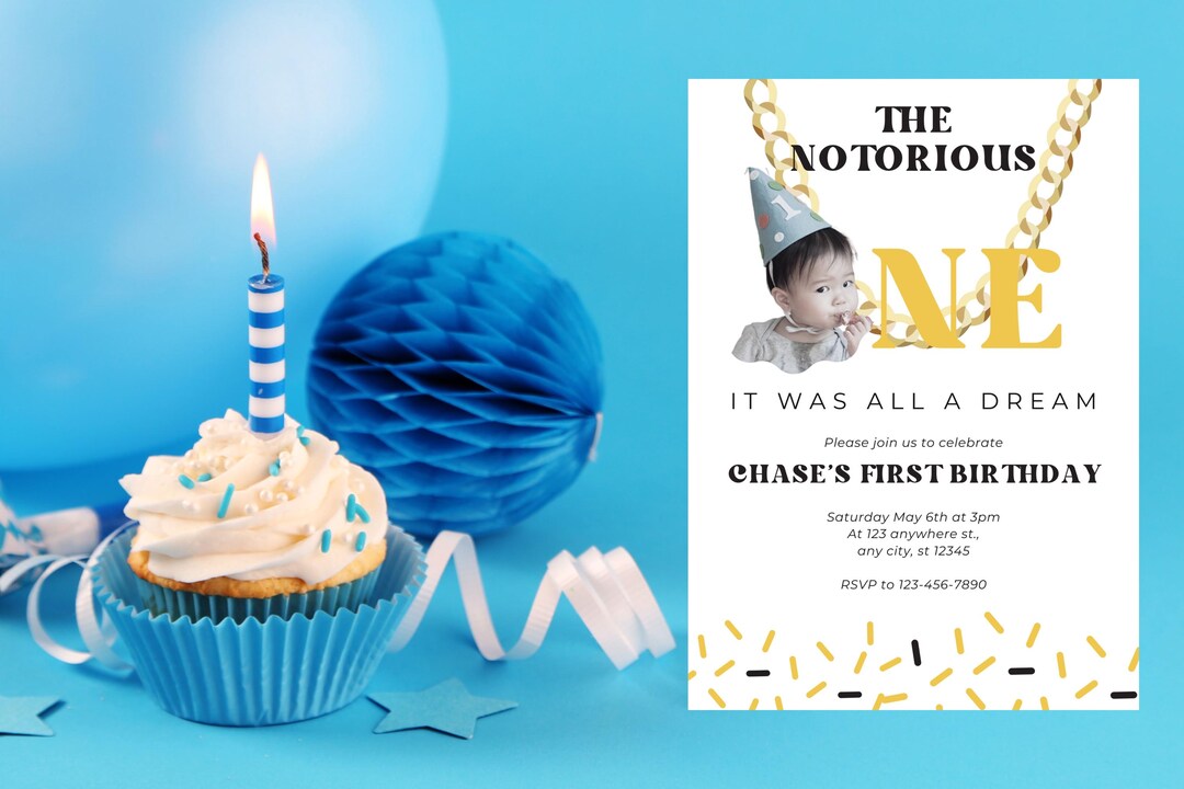 Notorious One Birthday Invitation ,notorious One Birthday Theme