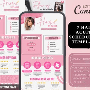Hair Stylist Acuity Scheduling Template | Hair Stylist Branding | Hair Stylist Website | DIY Acuity Scheduling Template