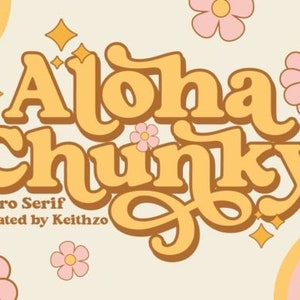 Modern Serif Font,  fonts procreate, fonts cricut, retro 70s font, fonts retro, retro groovy font