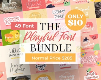 Verspieltes Schriften-Bundle | Süße Schrift | Craft Schrift | Handgeschriebene Schrift | Schulschrift | Cricut Schrift