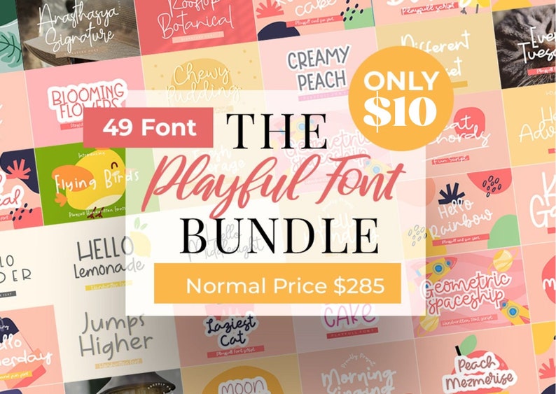 Playful Font Bundle | Cute Font | Craft Font | Handwritten Font ...