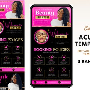 Hair Stylist Acuity Scheduling Template | Hair Stylist Branding | Hair Stylist Website | DIY Acuity Scheduling Template