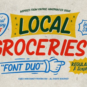 Modern Retro Display Font Duo, Serif Font, Longtail font, Bold font, Font with Tails