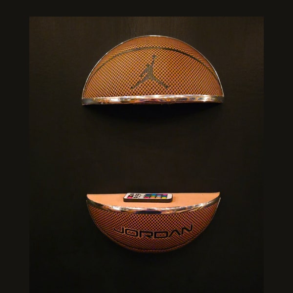 Ballon de basket LED Michael Jordan - Marron et argent
