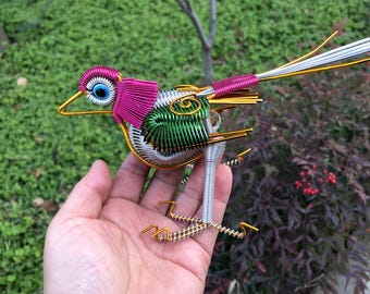 Aluminium Wire thrush Statue table Decor Bird Sculpture Creative arts crafts Patio decor Animal Beast Model feng shui Modelling Steampunk 62