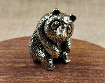 クリスマスオーナメント 手作りパンダの置物：空気乾燥粘土彫刻 - Etsy