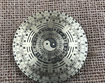 Tai Chi Bagua Plate, Rotatable Feng Shui Compass, Copper Round Eight Diagrams Compass, Yin Yang rotating metaphysical energy healing decor 7