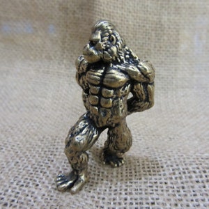 Brass Statue funny muscle gorilla figurine Good Luck Housewarming christmas Gift  Design Handmade Figure Showpiece Decor Table Decor tom4051