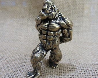 Brass Statue funny muscle gorilla figurine Good Luck Housewarming christmas Gift  Design Handmade Figure Showpiece Decor Table Decor tom4051