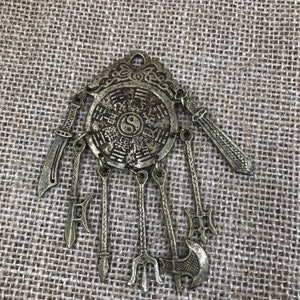 Taoismus Kupfer Yin und Yang Bagua Schutz Hängen Charme Good Luck Feng Shui Traditionelle taoistische Messing Amulette Schlüsselanhänger Wanddekor thm015