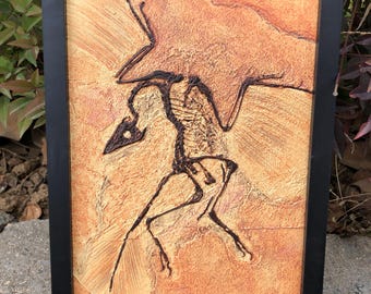 Jurassic World-replica, dinosaurusdraakvogelfossielen, dierlijke skeletfossielen, replica op volledige grootte van Archaeopteryx Fossil Holiday Xmas Gift