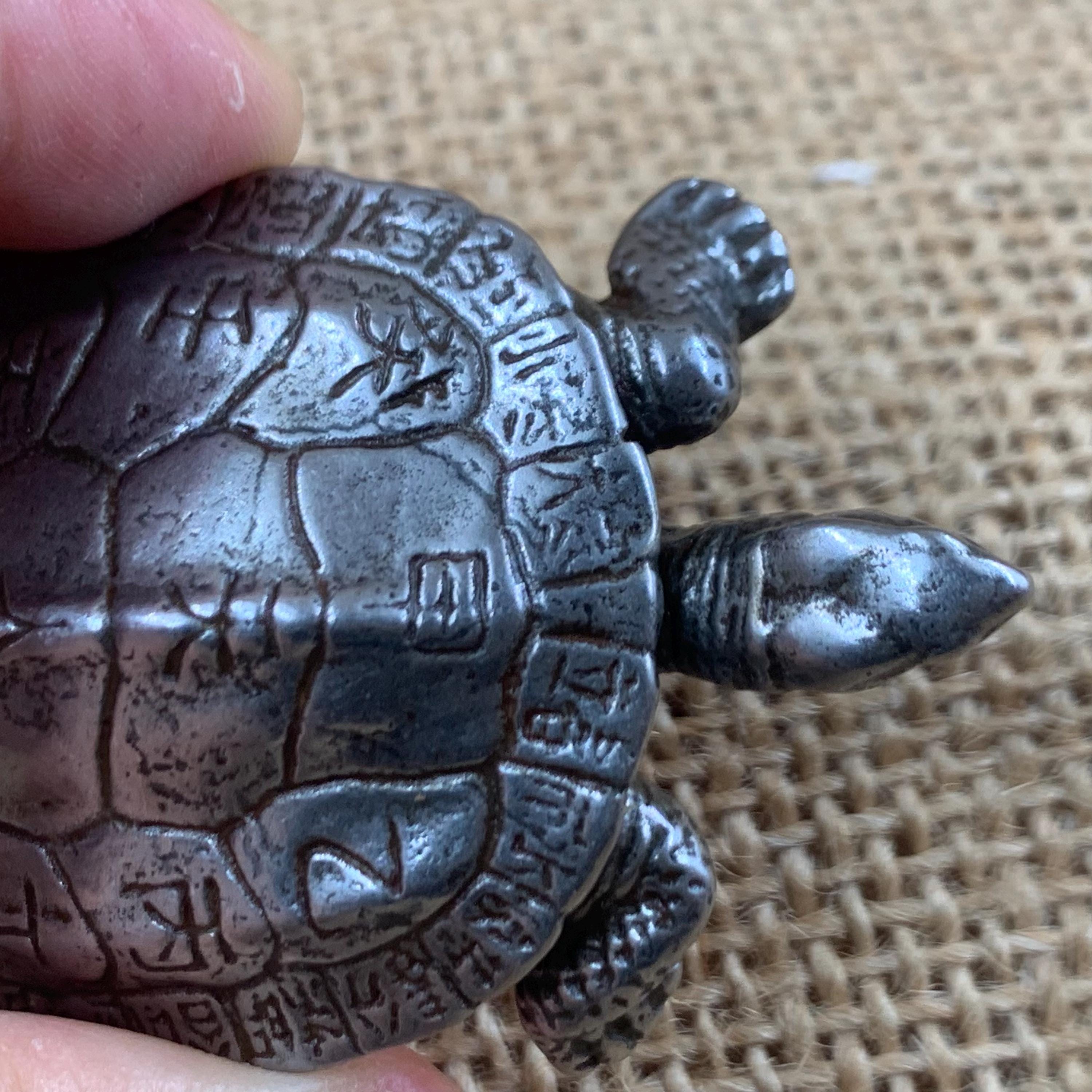 Vintage Solid Alloy Turtle Statue, Tortoise Statue,shelf Decor 