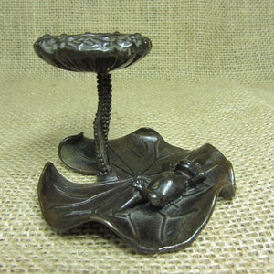 Alte rote Kupfer Kröte Frosch Statue Weihrauch Halter Aschefänger Fengshui Tier Fortune Frosch Briefbeschwerer Tee Tisch Dekor Regal Dekor Akzente