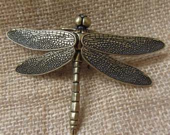 Tom0602 cobre vintage alas desmontables libélula estatua decoración de mesa 1:1 realista pequeño animal retro, buena suerte regalo de Navidad de inauguración