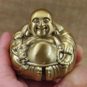 Maitreya Buddha Wealth Statue Buddha Statue Budai Figure Buddhism Happiness God of Wealth Zen Old Copper Happy Laugh Brass Laughing Smiling