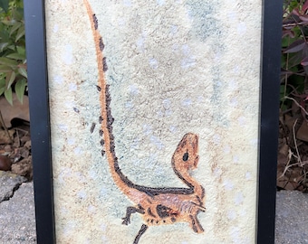 Dinosaurus drakenvogelfossielen, Jurassic World-replica, dierlijke skeletfossielen, replica op volledige grootte van "Berlijns exemplaar" Archaeopteryx Fossil