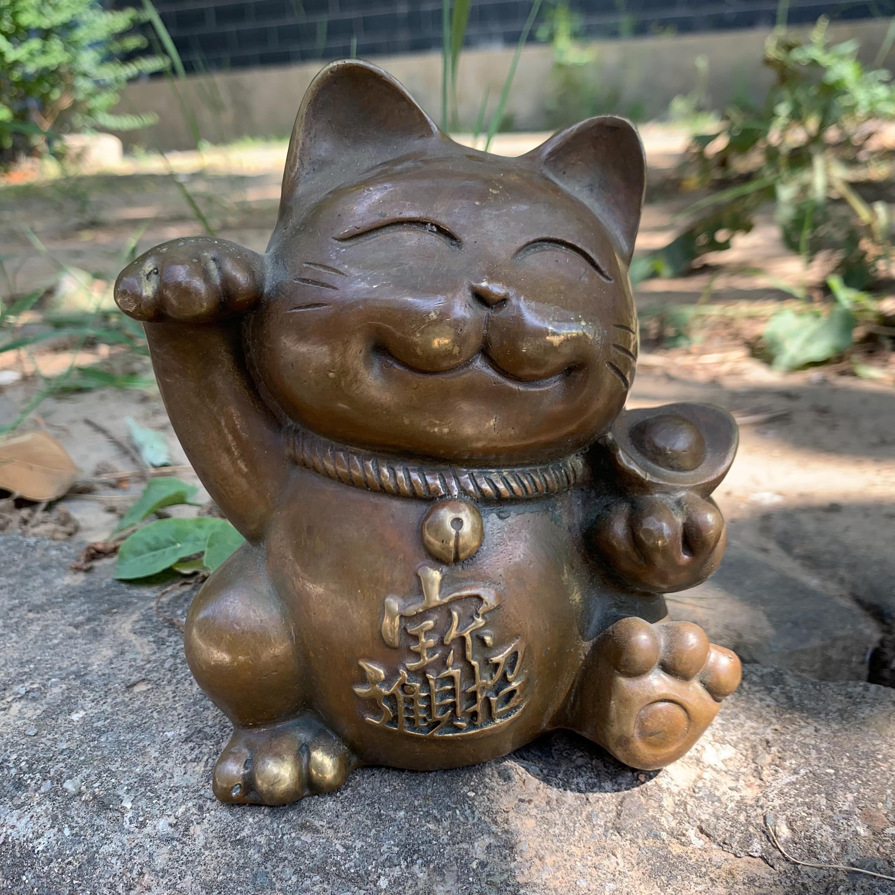 世界の民芸　アンティーク　イギリス　ラッキーキャット　黒猫　陶人形　アールデコ 世界の民芸 アンティーク イギリス ラッキーキャット 黒猫 陶