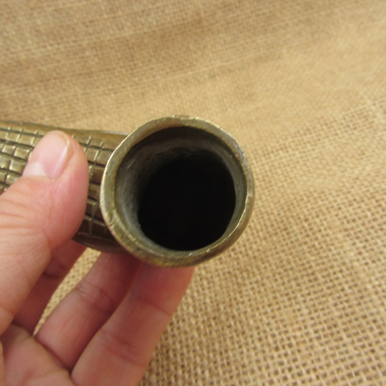 Vintage Antique Bronze Crocodile Alligator Figurine Cane Head Walking