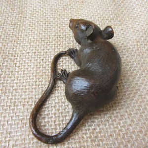 Red Copper life like Mouse Metal Statue Animal Home Garden Ornament Sculpture Detailed Rat Antiqued Ornaments Decoration small Mouse To0643