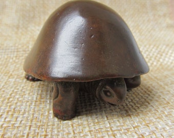 Exquisite Copper Turtle Statue, Bronze Collectibles Figures for Home Retro Decor, Longevity Tortoise Feng Shui Ornament Symbol of Peace