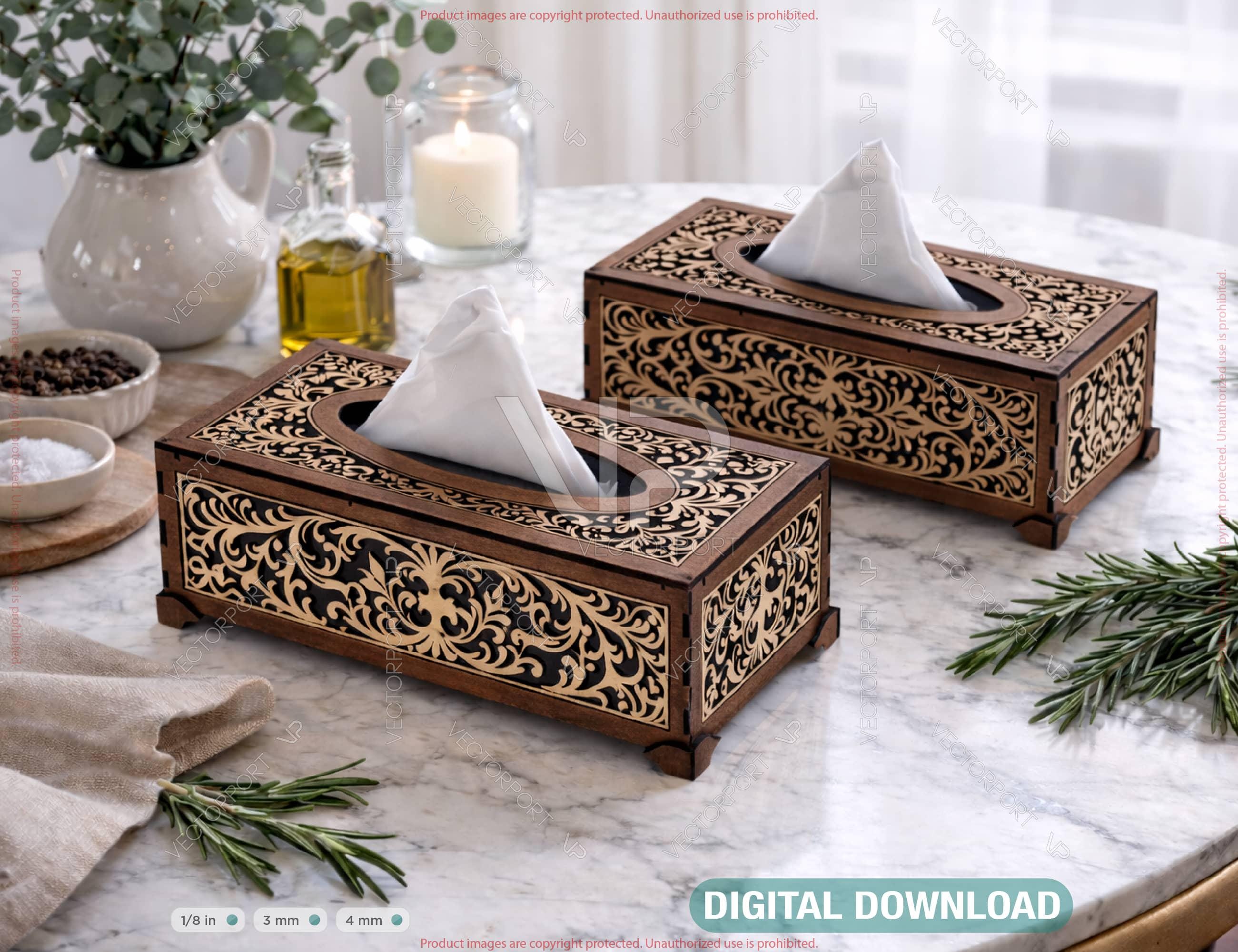 Gift Decor Set Di 4 Scatole Decorative In Truciolato Madreperla, Bianco/beige, Misure 25x8x25 Cm, Capacità 1,75L
