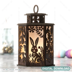 Easter Lamp Candle Holder Ornaments Light Bunny Tealight Lamp Night Light Lantern Digital Download |#356|