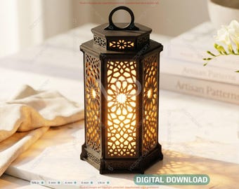Moroccan Style Decorative Lantern Laser Cut File Candle Holder Digital Download |#720|