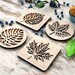 Leaf-shaped Laser Cut Coasters: Elegant Wooden Drink Coasters With ...