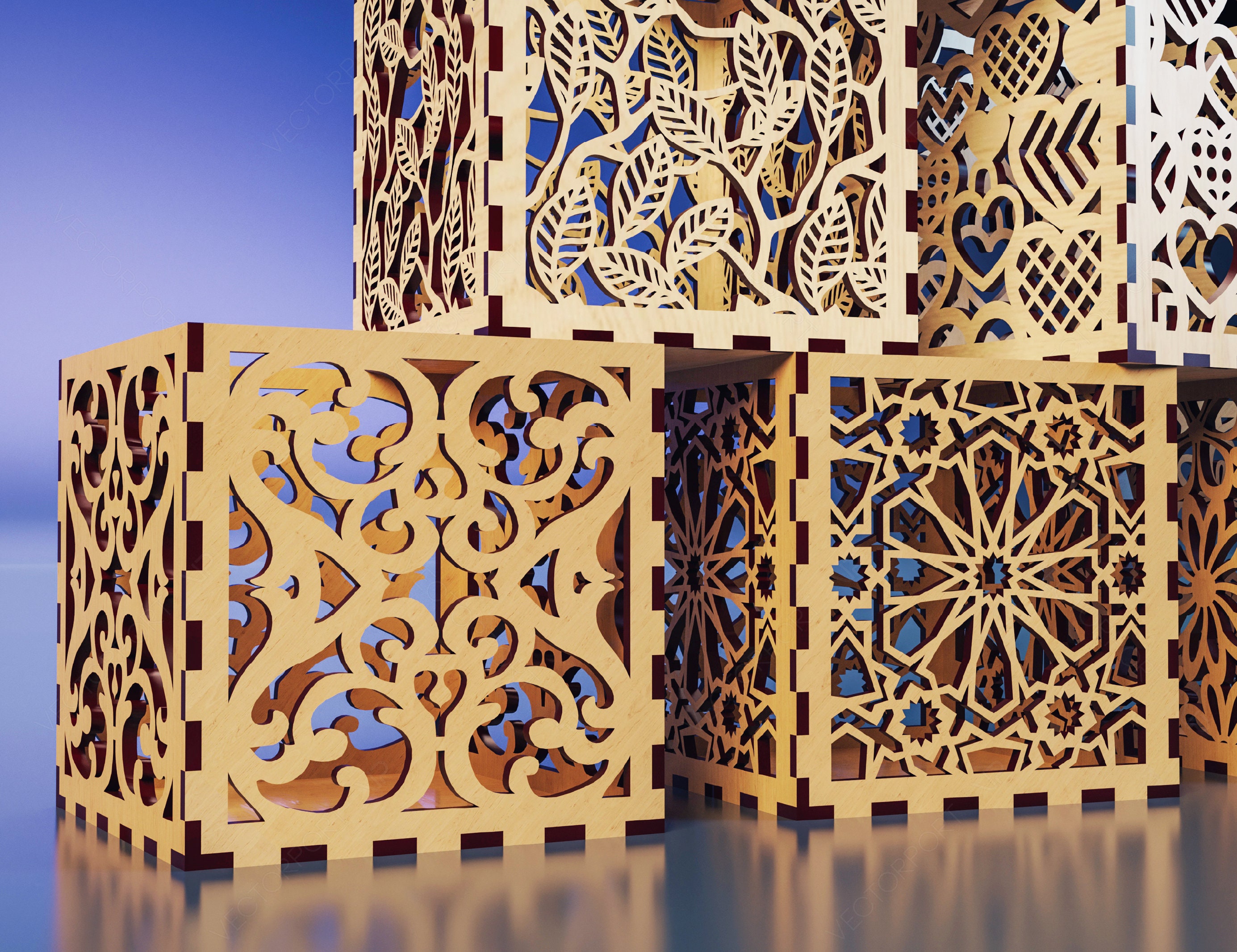 Decorative Laser Cutting Wooden Box Geometric Ornamental Gift - Etsy - Cold Brew Coffee In A Laser-Cut Wooden Container