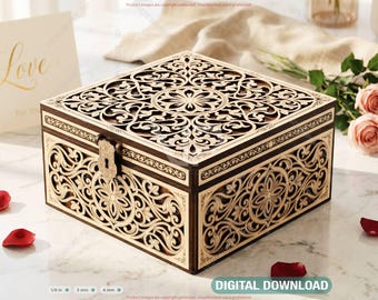 Ornate Luxury Ornate Wooden Keepsake Box SVG Decorative Memory & Jewelry Storage Digital Download |#723|