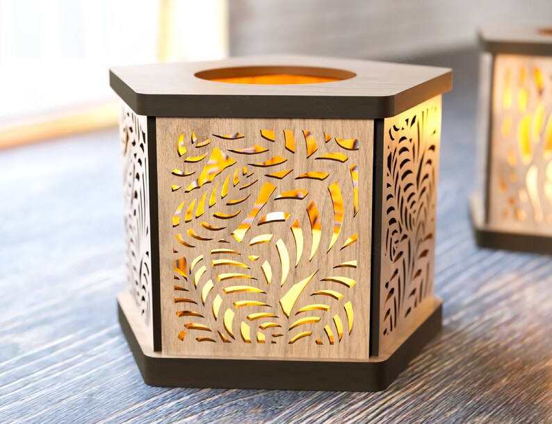 Candle Holder Laser Cut Lamp Plywood Tea Light Lantern Votive Etsy UK