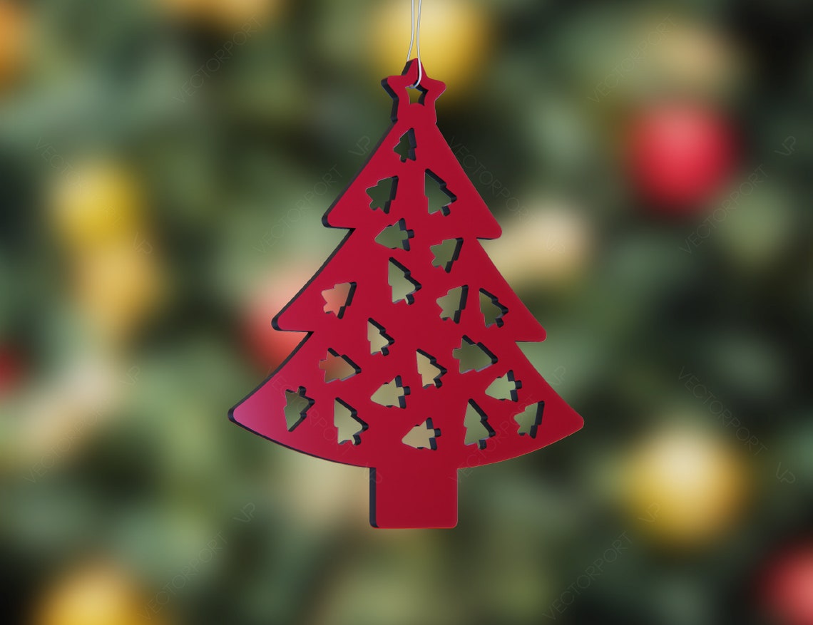 Christmas Tree Wood Ornament Laser Cut Xmas Decorations Home Etsy