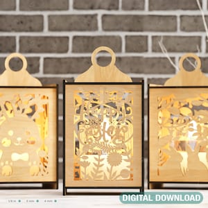 Easter Lamp Candle Holder Ornaments Light Bunny Opener Lantern Decoration Table Digital Download |#210|