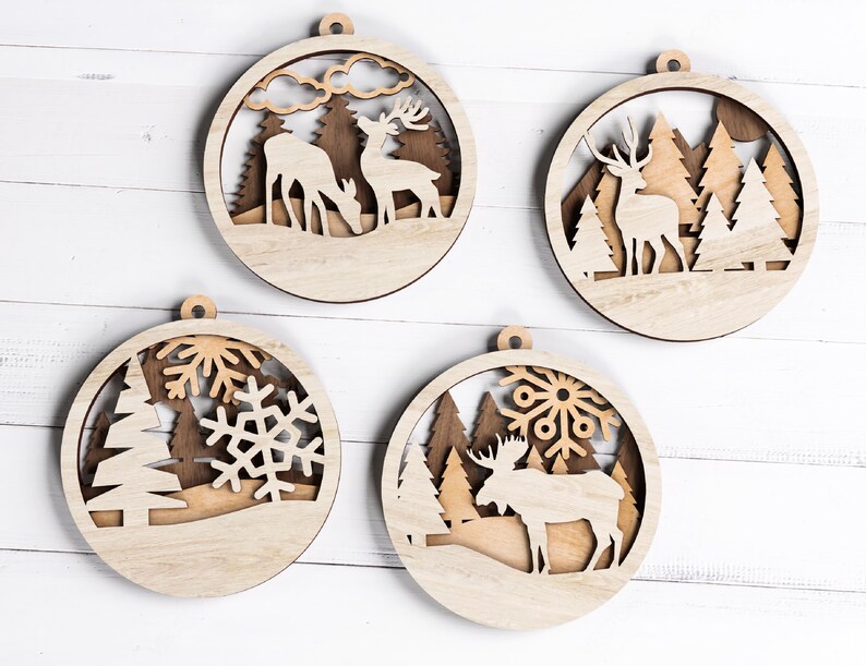 Christmas Balls Tree Decorations Craft Hanging Bauble Paper Etsy