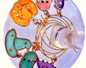 Halloween wine charms