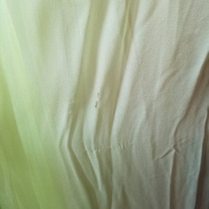 Vintage 1950's/1960's Silk Chiffon Light Lime Green Cream Formal Dress Prom image 8