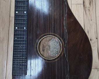 Rare Antique 1880's/1890's George Washburn Concert Rosewood Zither Guitar/Harp